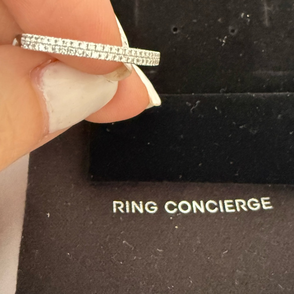 Ring Concierge Double Row Stackable Pave Ring - S… - image 3